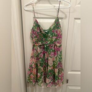 🌸 Lush Floral Sundress – Size Small